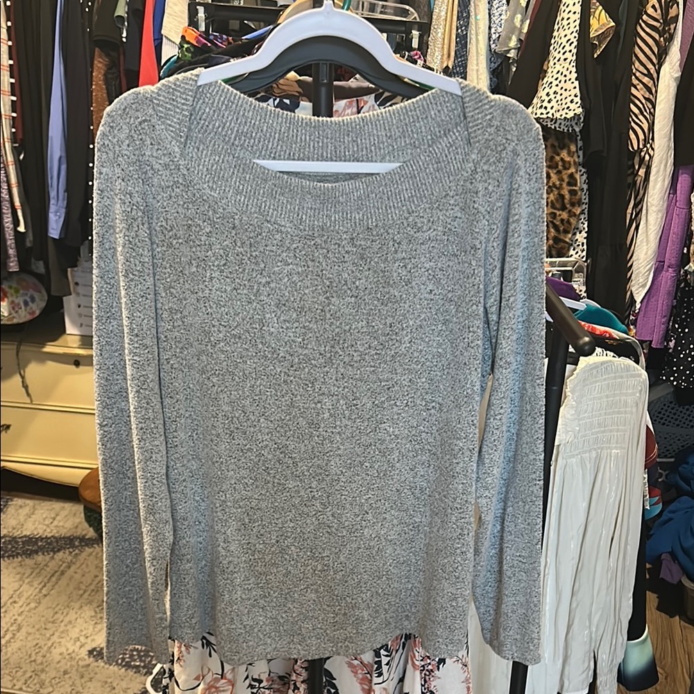 Gray Women's Knit Top